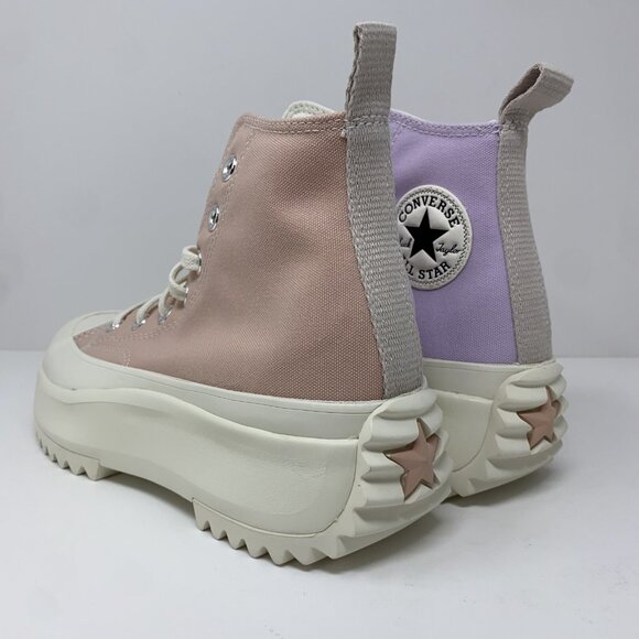 Converse Run Star Hike Hi Tri-Panel Pink Women's Platform Sneakers A01582C New - Picture 9 of 14